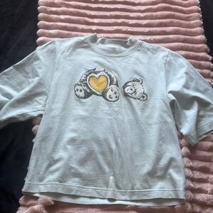 Women’s Light Blue Bear Graphic T-Shirt
